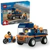 „LEGO® City“ motociklų transporteris, žaislas ir 2 minifigūrėlės, 60491