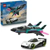 „LEGO® City“ Reaktyvinis lėktuvas prieš automobilį, automobilių ir lėktuvo žaidimo rinkinys, 60489