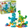LEGO® DUPLO® Town Dinozaurai ant ratukų „trys viename“ 10451