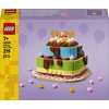 LEGO® gimtadienio tortas su dekoracijomis, smagus dovanų rinkinys, stalo dekoras 40815
