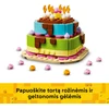 LEGO® gimtadienio tortas su dekoracijomis, smagus dovanų rinkinys, stalo dekoras 40815