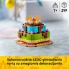 LEGO® gimtadienio tortas su dekoracijomis, smagus dovanų rinkinys, stalo dekoras 40815