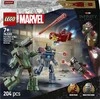 LEGO Marvel Geležinis žmogus ir Karo mašina prieš „Hammer“ dronus 76320