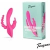 Pink Rožinė EasyToys Double Rabbit Intimate Massager Atsparus vandeniui 21cm Rožinė USB