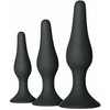 EasyToys Anal Training Set - 3 Size Silicone Model, Juodas