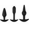EasyToys Anal Plug Set Silicone - Progressive Size Kit, Juodas