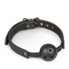 Easytoys Adjustable PVC Ball Gag Juodas - Faux Leather Comfort Strap