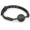 EasyToys Silicone Ball Gag Adjustable Strap Juodas Comfortable Design