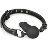 EasyToys Silicone System Ball Gag Adjustable 60 cm Juodas 9.5 cm Insertable
