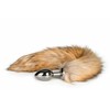 Rimba Aliuminio Plug with Faux Fox Tail - Sidabrinis &amp; Pilkas, Medium