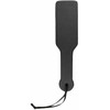 Ouch! Juodas PU Leather Impact Paddle - Ergonomic, Durable, 32 cm