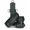 Easytoys Ouch! Adjustable Faux Leather Neck &amp; Wrist Bondage Set, Juodas