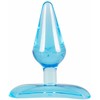 Blue Mėlyna EasyToys Flexible Mėlyna Plug with Butterfly Pattern and Suction Cup 7cm