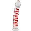 Gildo Model 15 Transparent Glass Intimate Device with Ribbed Shaft 20 cm
