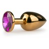 Sinner Gear Aliuminio Plug with Crystal Accent - Medium, Sidabrinis