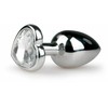 EasyToys Aliuminio Plug Heart Crystal Medium Sidabrinis Elegant Design