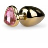 Rimba Aliuminio Heart Crystal Intimate Plug - Medium, Sidabrinis Finish