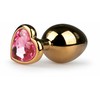 Sinner Gear Aliuminio Plug with Heart Crystal Medium Sidabrinis