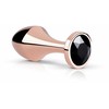 Rosy Gold Nouveau Geometric Anal Plug with Juodas Crystal Accent