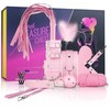 Pink Rožinė Secret Pleasure Chest Rožinė 11-Piece Adjustable Bondage Kit for Couples