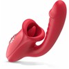 Pink Rožinė Teazers Multi-Function Vibrating Massager with Clitoral Stimulator Rožinė