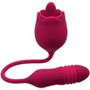 Evolved Wild Rose Intimate Tongue System Raudona, Dual Motor, USB Rechargeable
