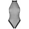 Passion Moonlight Mesh Bodysuit with Decorative Lace Juodas S/M