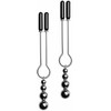 XR Brands Master Series Decorative Nipple Clamp Set with Triple Beads