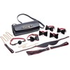 XR Brands Bow Tie Bondage Set with Elegant Carry Bag, Juodas &amp; Raudona