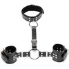 Xr Brands Master Series Neck to Wrist Restraint System PU Leather Adjustable Juodas