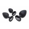 XR Brands Dirty Words Silicone Plug Set - 3 Sizes, Tapered Shape