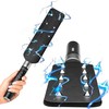 Xr Brands E-Stim Spiked Paddle Juodas - Electro Conductive Impact Tool, PU Leather