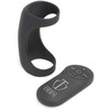 XR Brands G-Shaft Silicone Ring with Remote Control, Atsparus vandeniui, Juodas