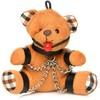 XR Brands Hooded Teddy Bear Keychain Brown - Novelty Bag Charm 4.2"