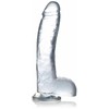 Curve Toys Glas Crystal Series 25.5cm Intimate Glass Model with Suction Base Clear