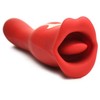 Xr Brands Kiss and Tell Pro Dual-Ended Vibrator Raudona - Flexible Silicone, Atsparus vandeniui