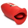 Xr Brands Kiss and Tell Silicone Vibrating Clitoral Stimulator Raudona IPX6 USB