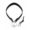 Xr Brands Lock-It Choker with Heart Lock &amp; Key - Adjustable Juodas Strap