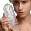 Xr Brands Milker Transparent TPE Intimate Device with Support Strap, Universal Fit