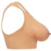 XR Brands Perky Pair D-Cup Silicone Chest Form - Natural Flesh Tone, Size D