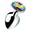 Xr Brands Rainbow Prism Large Gem Plug - Aluminum, Colorful Crystal Base