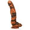 Xr Brands Oranžinis Creature Cocks Sabretooth Silicone Model, Oranžinis/Juodas, Suction Base