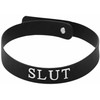 Master Series Silicone Adjustable Juodas Collar with Baltas Lettering 45cm