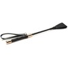XR Brands 18" Riding Crop Vegan Leather Juodas 45cm Textured Grip