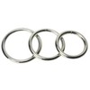 Xr Brands Trine Steel Ring Collection - Stainless Steel, 3 Sizes Set
