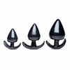 Xr Brands Triple Spades 3-Piece Anal Plug Set Silicone Juodas Graduated Sizes