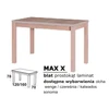 Drewmix Iškleidžiamas stalas medinis MAX X