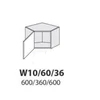 Extom Kampinė pakabinama spintelė Sidabrinis W10 60 36