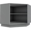 Extom Kampinė pastatoma spintelė Sidabrinis D12R 90