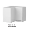 Extom Pakabinama kampinė spintelė Sidabrinis W12 60 36